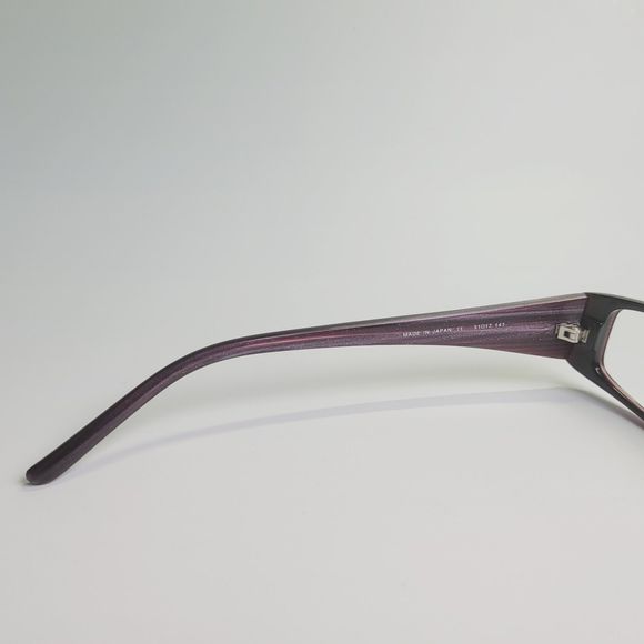 O&X New York OP-42 eyeglasses plum rectangular full frame thick 51-17 141 C7 - Picture 6 of 13